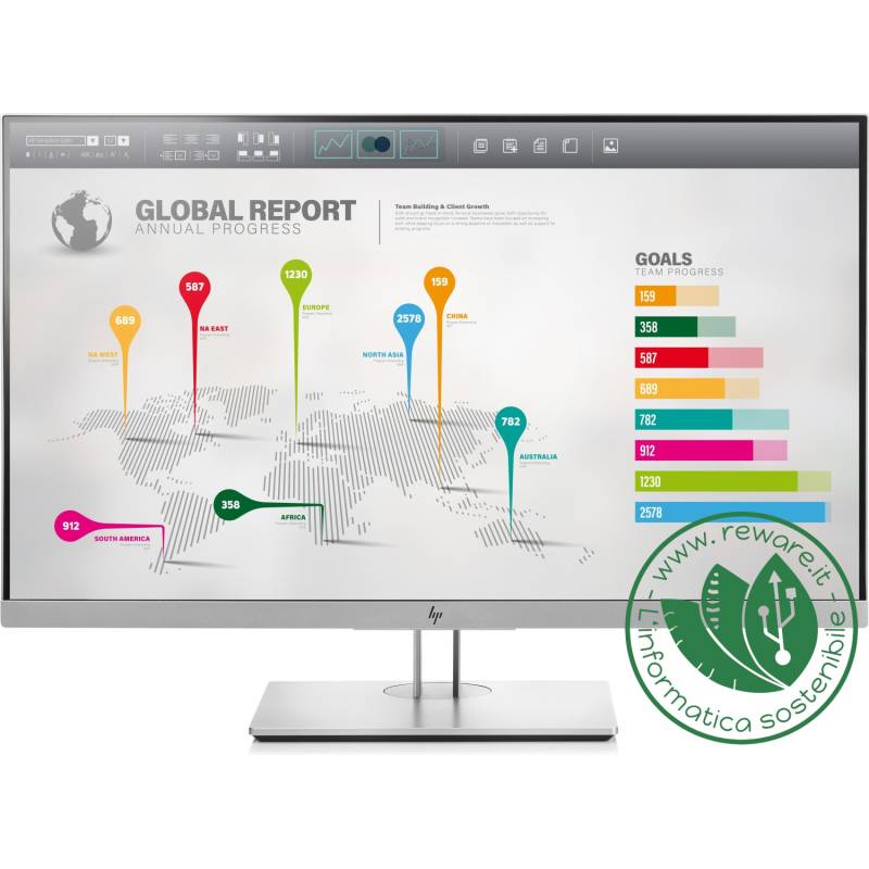 Monitor LCD 27" IPS HP EliteDisplay E273q QHD 2560x1440 VGA HDMI DP
