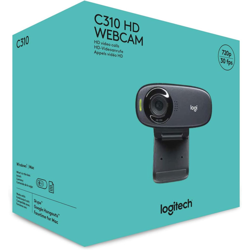 Logitech C310 Webcam HD widescreen - con microfono   integrato